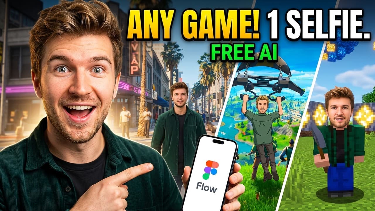 How to Put Yourself in Any Video Game with Google Flow (Free AI)