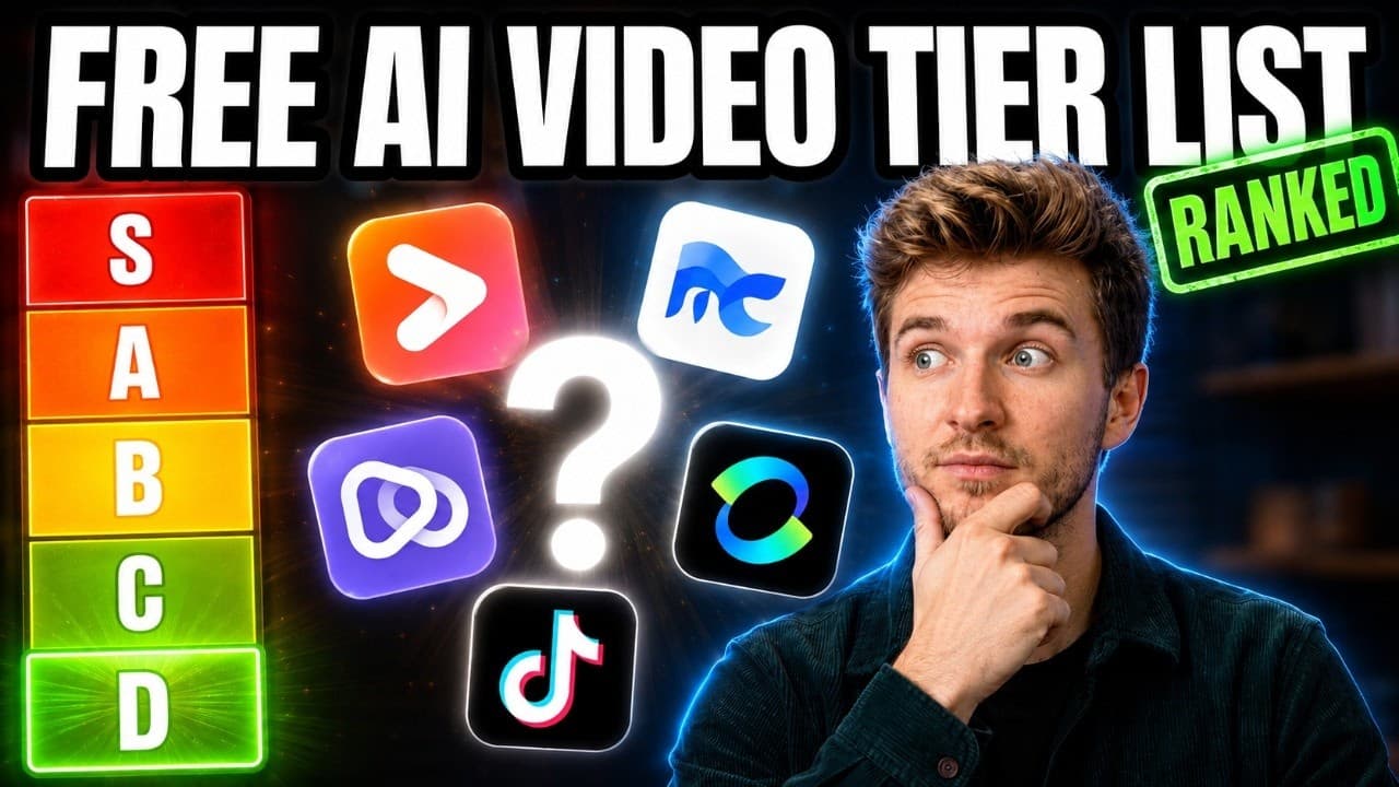 I Ranked Every Free AI Video Generator (Tier List)
