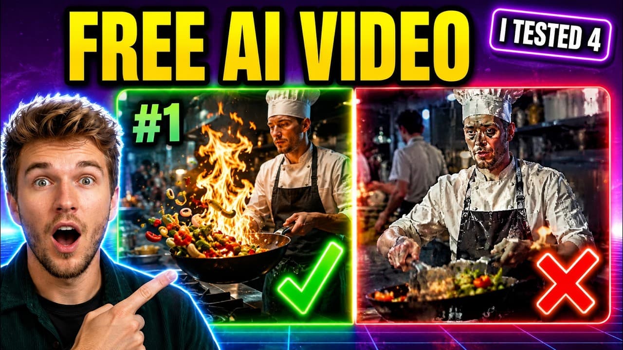 I Tested the 4 Best Free AI Video Generators! (Honest Ranking)